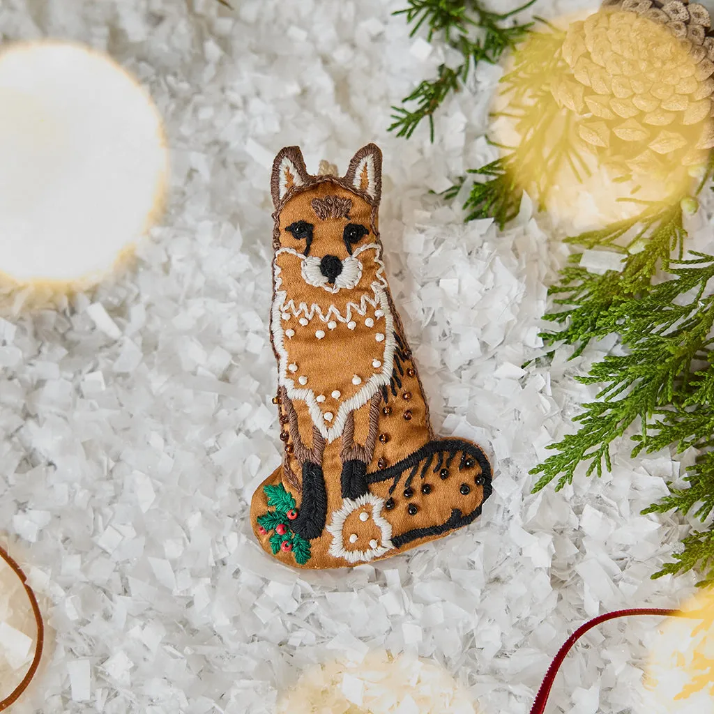 Fox Beaded Ornament | Handmade Woodland Christmas Decoration – Craftspring