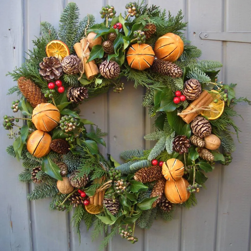 Fresh Classic Traditional Christmas Wreath By Pippa Designs