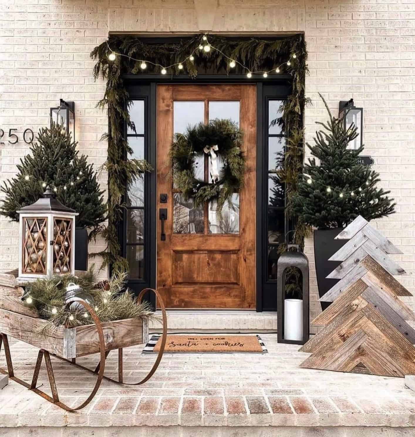 Front Porch Ideas Outdoor Country Christmas Decor Rustic Front Porch Christmas Decorating Ideas Mornings On Macedonia