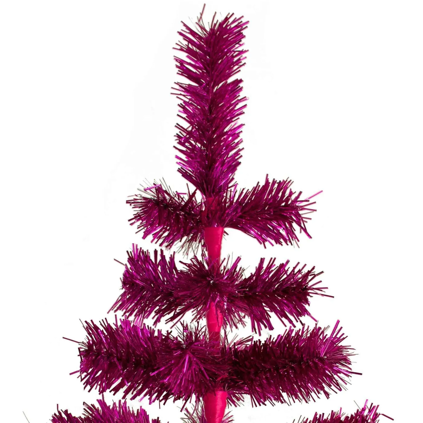 Fuchsia Tinsel Christmas Tree 5ft
