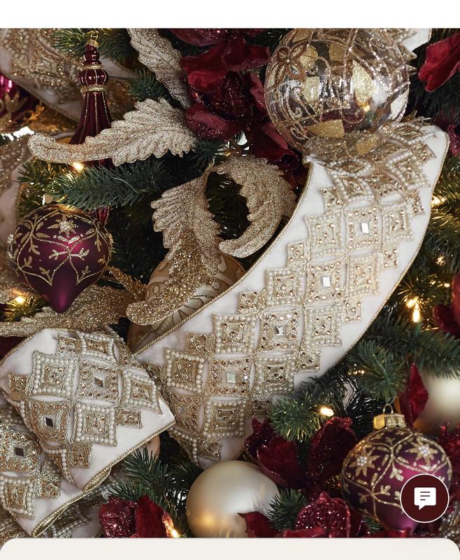 Gilded Glory Christmas Tree Ribbon Collection | Balsam Hill