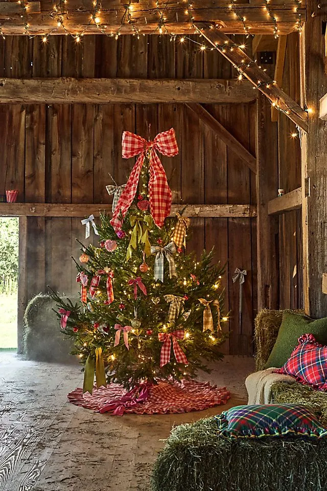 Gingham Tree Skirt | AnthroHome