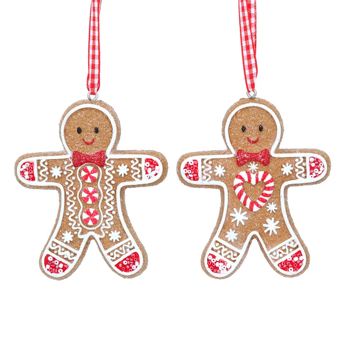 Gisela Graham Assorted Gingerbread Man Resin Tree Decoration | Great British Brands USA