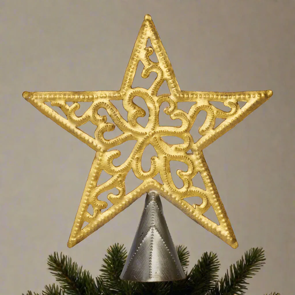 Gold Filigree Star Tree Topper – Better World Bio
