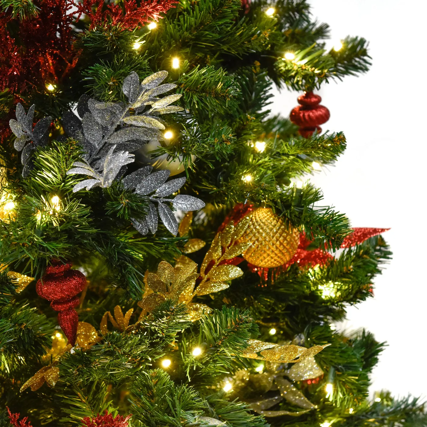 Gold, Red, & Silver Pre-Decorated Christmas Tree | Festive Favorites
