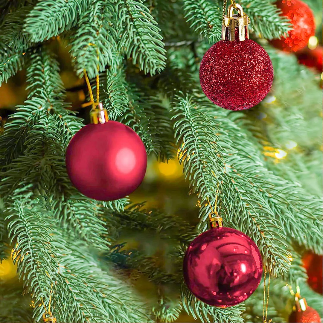 Golden & Red Hanging Ball 6 Pcs for Christmas Party Decor – Ardor