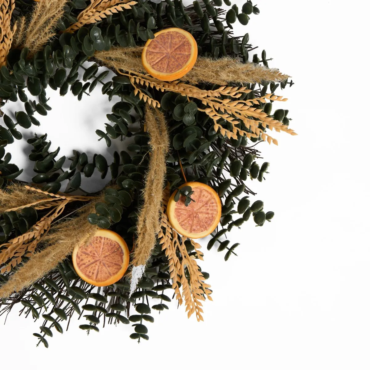 Green OHS Dried Orange Wreath OHS