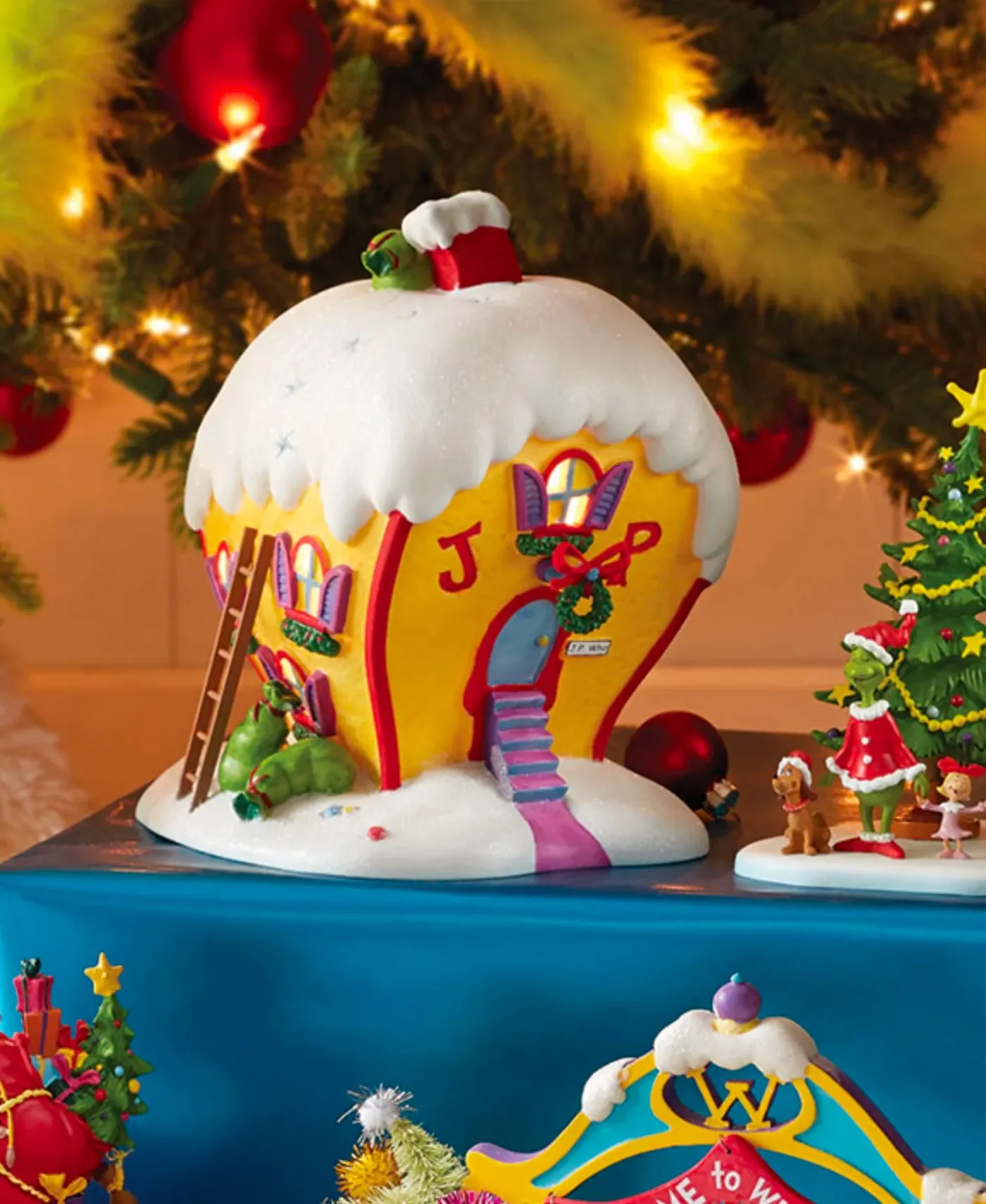 Grinch Christmas Light Department 56 Grinch House Department 56 The Grinch Village Cindy-Lou Who's House – Home Treasures More