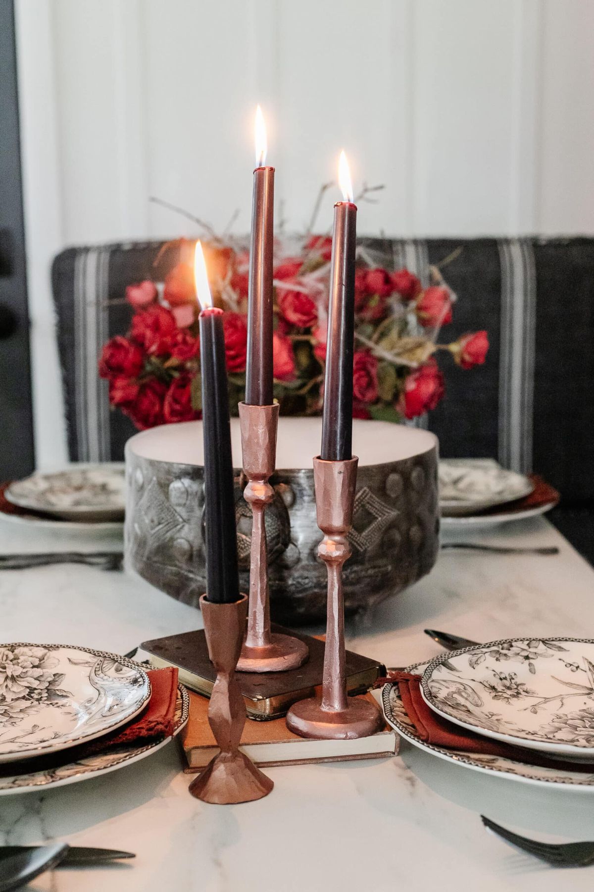 Halloween Table Decor Ideas for a Murder Mystery Party - Bless'er House