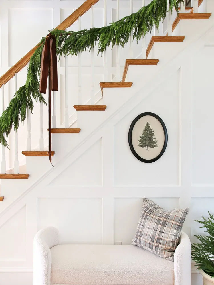 Hang Garland on a Staircase With These Simple Steps - Stefana Silber