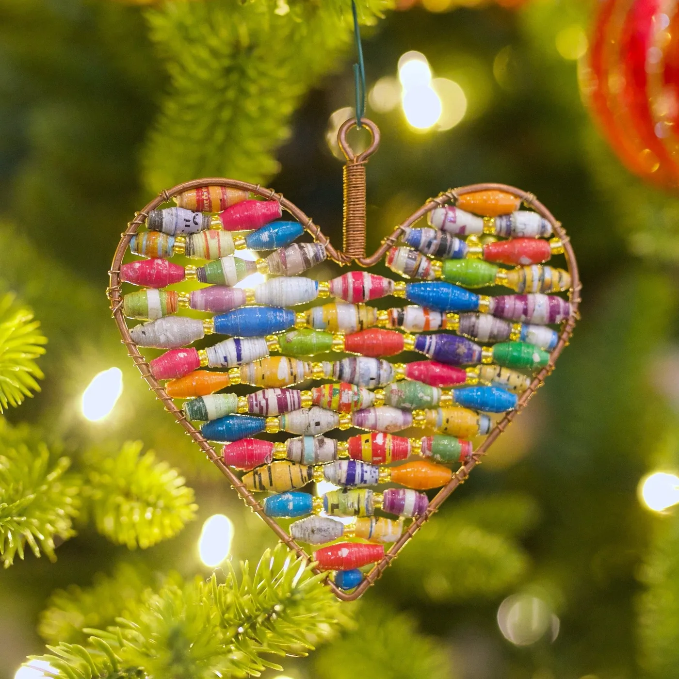 Heart Paper Bead Ornament