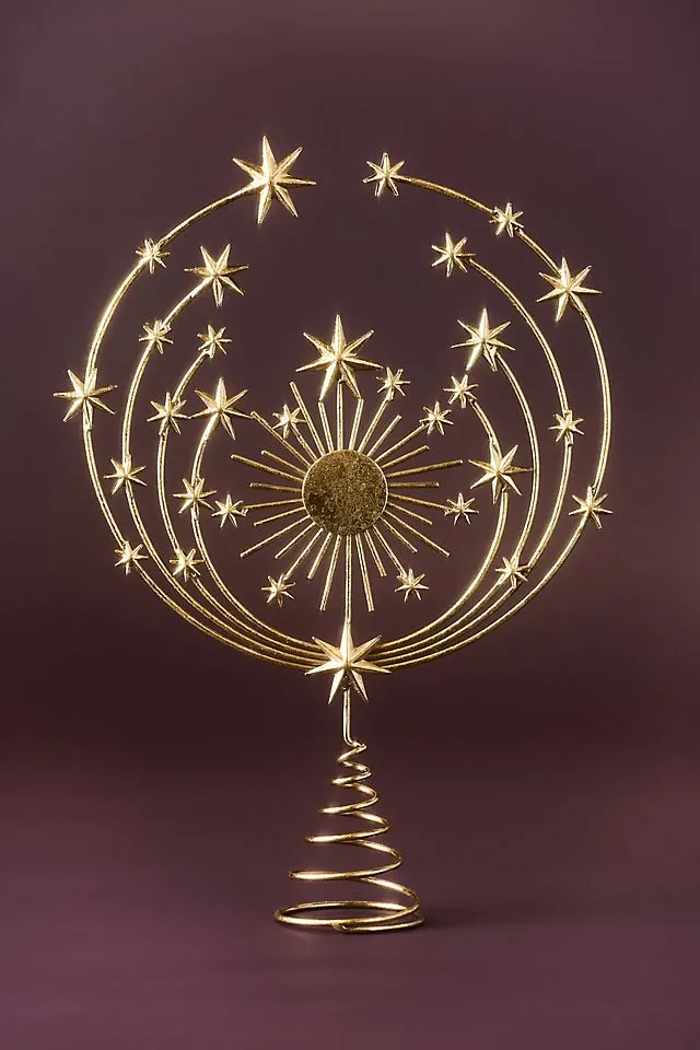 Hedy Gold Metal Tree Topper | AnthroHome