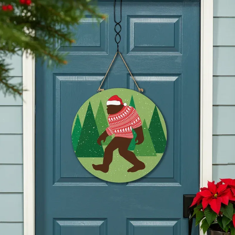 High Country Bigfoot Christmas Door Dcor, MDF, 18' - Holiday Decor & Party Supplies | Foil Balloons, Masks & Decorations