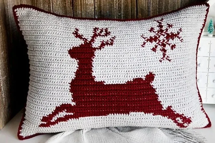 Holiday Christmas Throw Pillows - Free Crochet Pattern