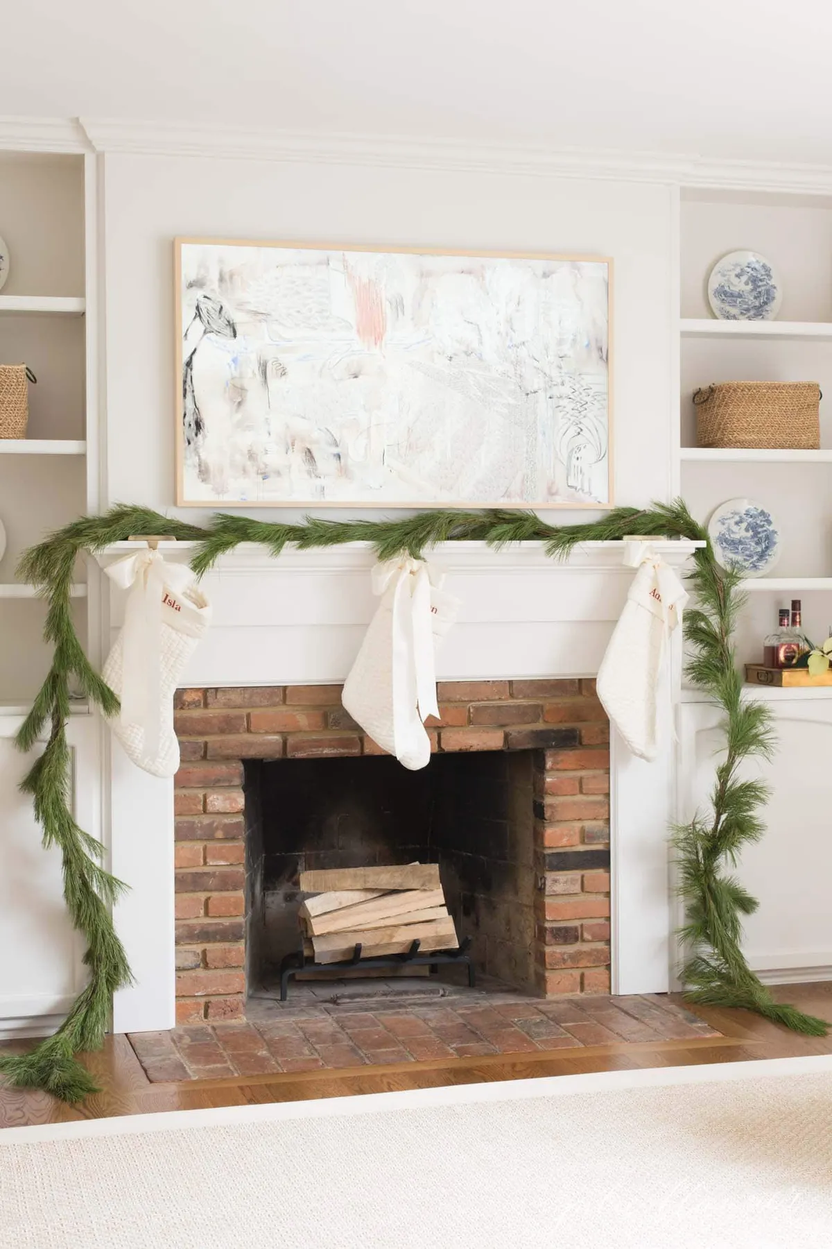 Home for Christmas Using Fresh Garlands