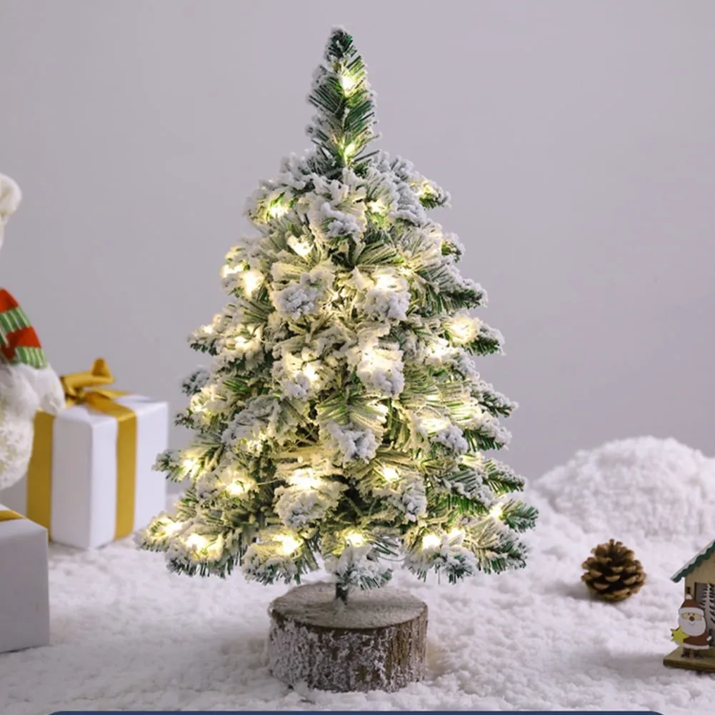 Hotiary 18 Pre-lit Mini Christmas Tree, Snowy Small Xmas India | Ubuy