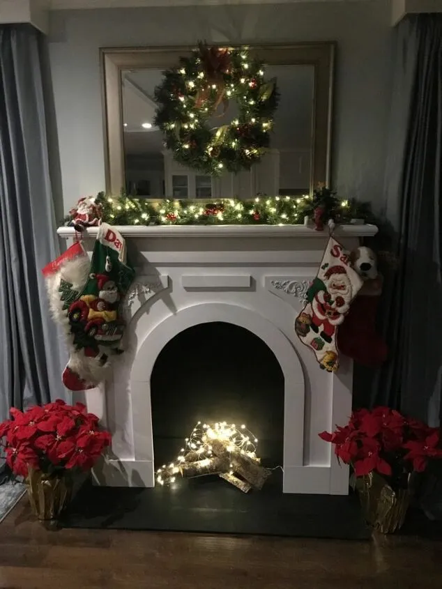 How to Build a Faux Arched Christmas Fireplace DIY | Hometalk