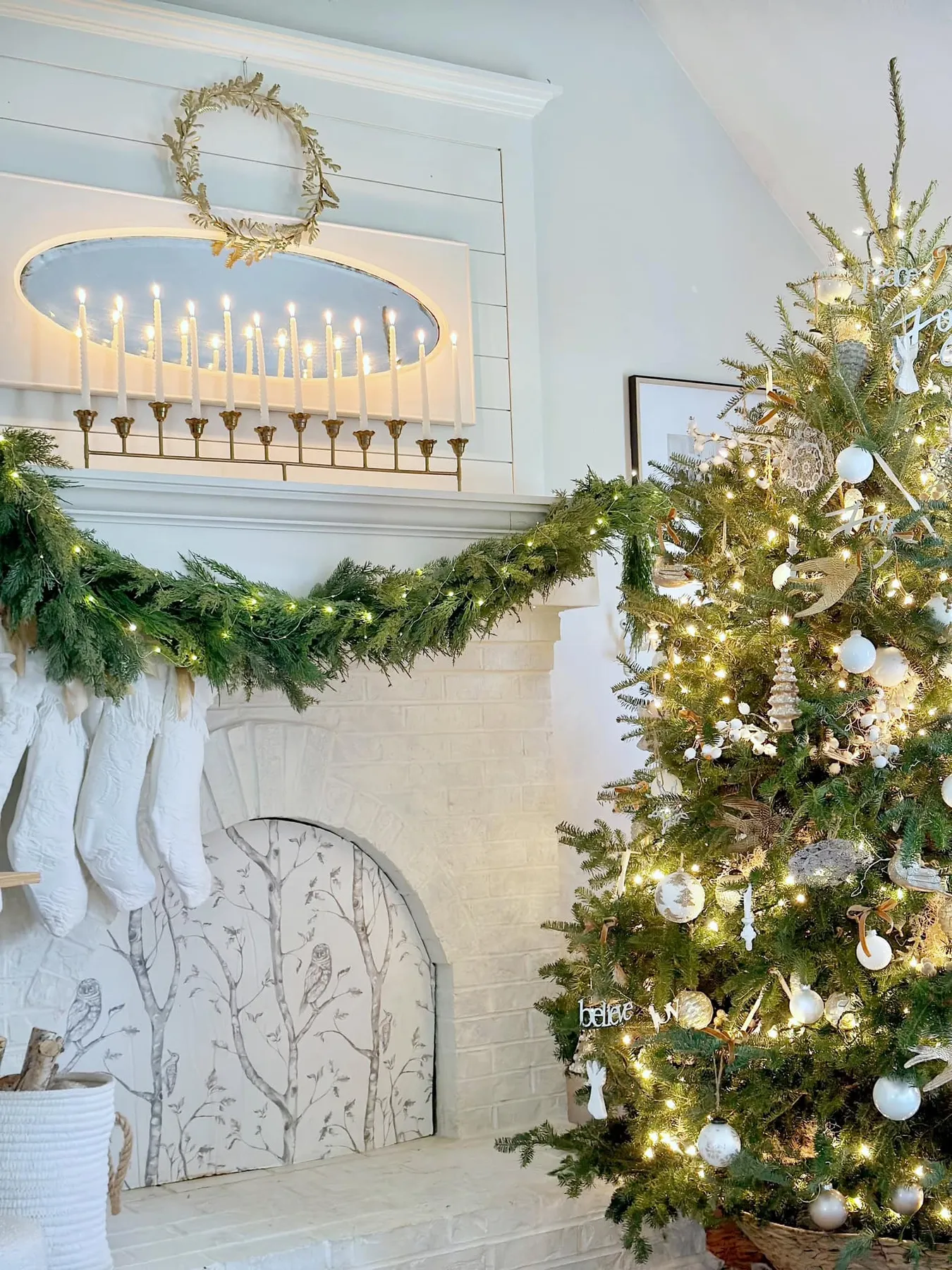 How to Hang and Style Christmas Garland on a Mantel - Celebrated Nest