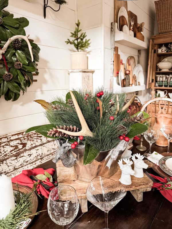 How To Set A Cozy Cabin Christmas Table - The Ponds Farmhouse