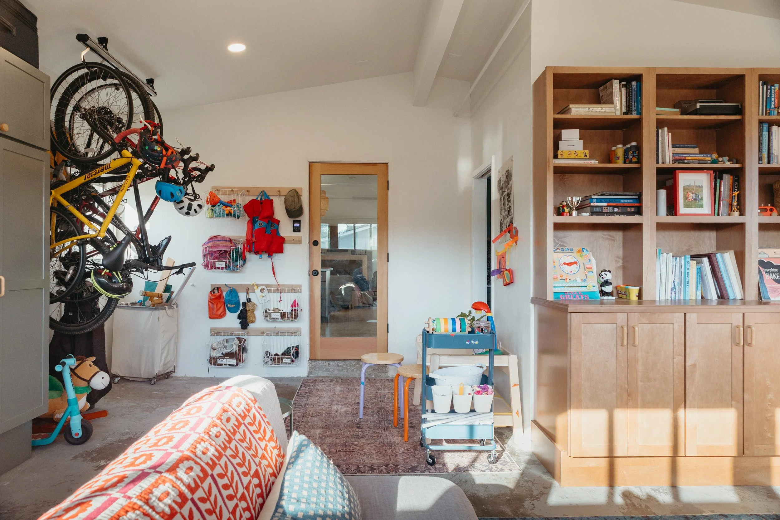 How We Turned a Garage into a Living Room, Laundry Room, Office, and Storage Space — The Gold Hive