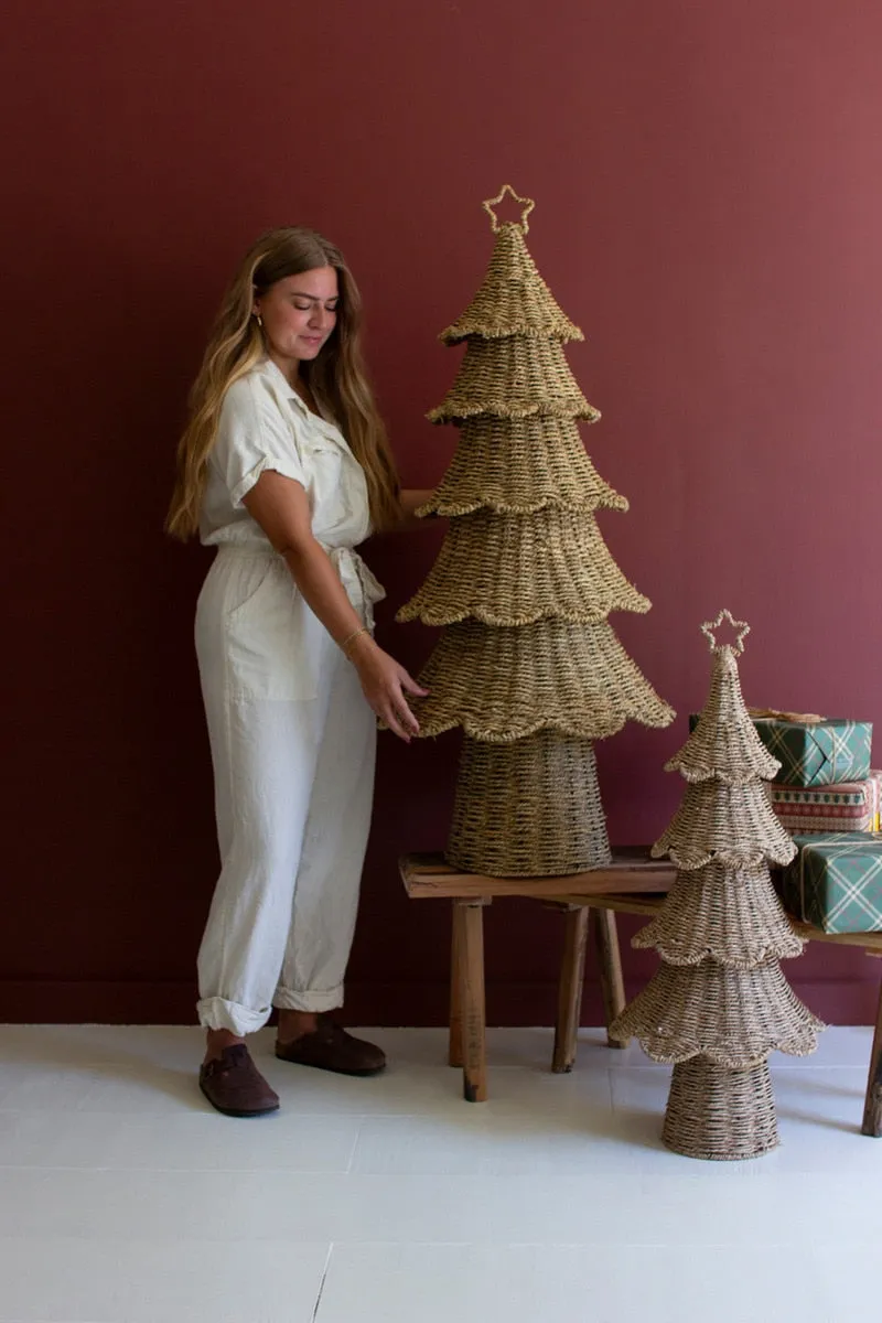 Kalalou Set/2 Woven Vine Christmas Trees – A Colorful Farmhouse