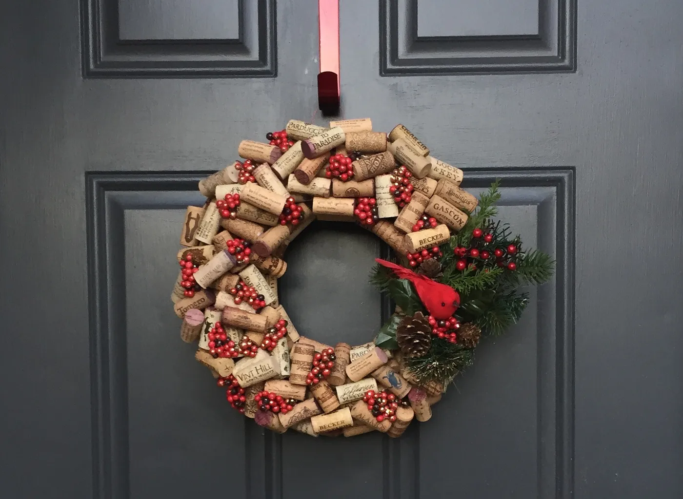 Let's Get Crafty: Wine Cork Christmas Wreath | corkandspoon