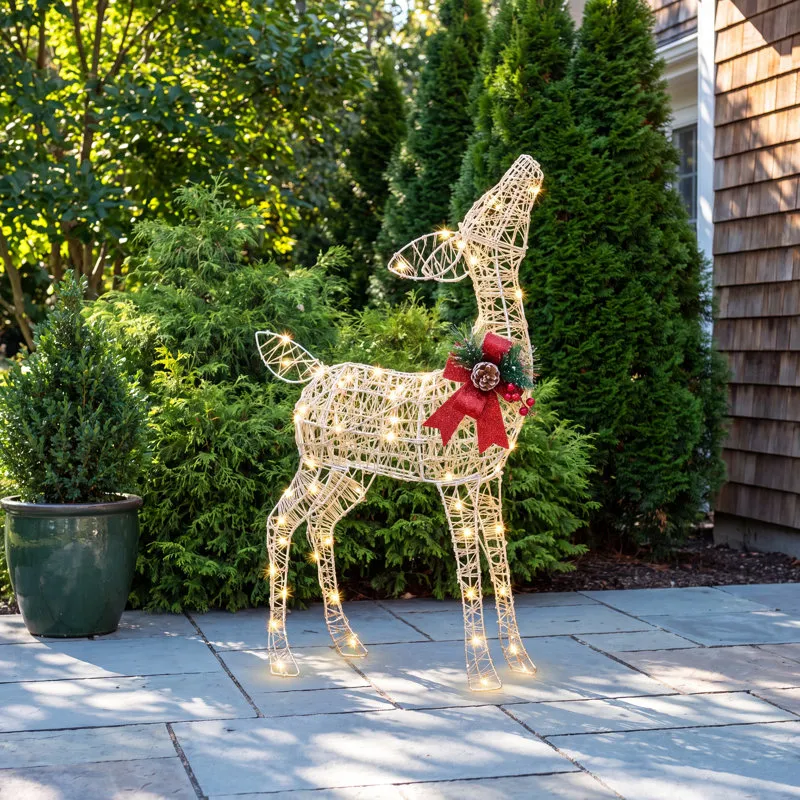 Lighted Christmas Reindeer Lawn Display