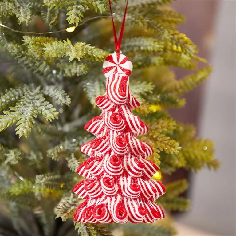 Luxcidy 1pcs Christmas Decoration, Christmas Polymer Candy Trees Glossy Finish Adds A Sophisticated Candy-like Sheen That Sparkles Under Holiday Lights. - Walmart.com