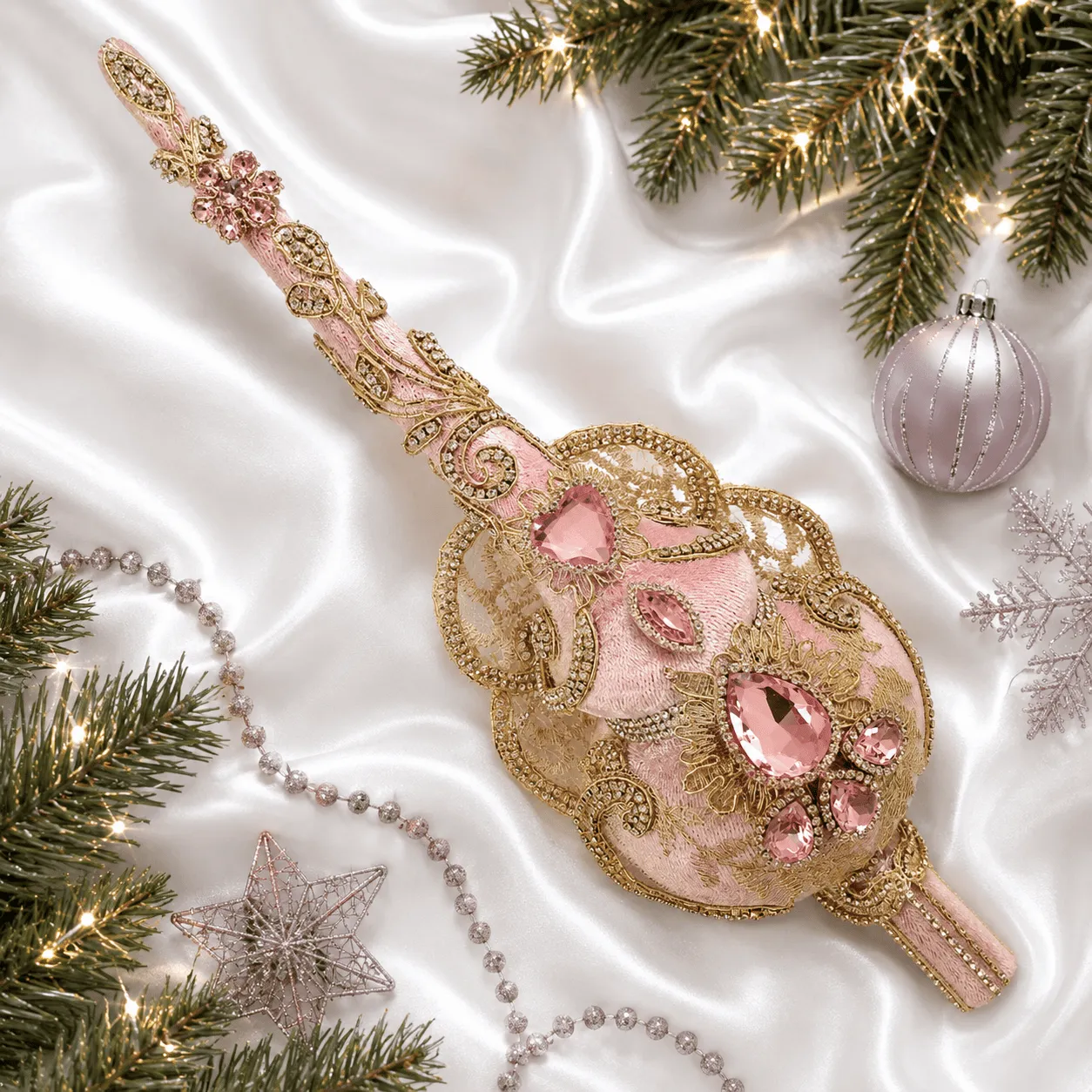 Luxury Velvet Christmas Tree Toppers: Handmade Elegance