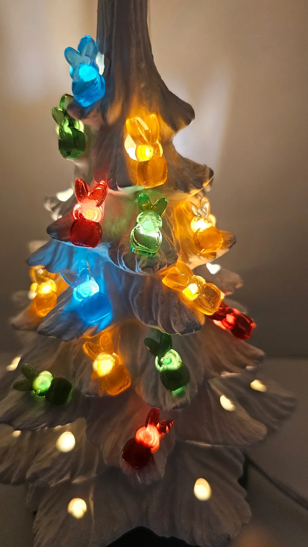 Marshmallow Bunny Ceramic Tree Lights