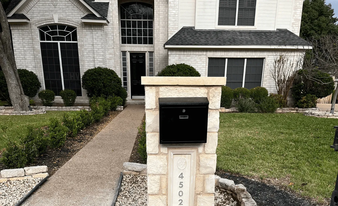 Masonry Mailbox Installation in Austin, Tx | Brick & Stone | ATX Prestige Landscaping