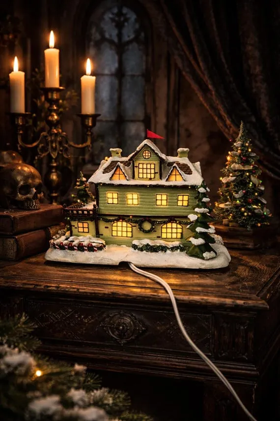 Mini Christmas Houses Lighted Village Houses Christmas Village Houses With  Lights