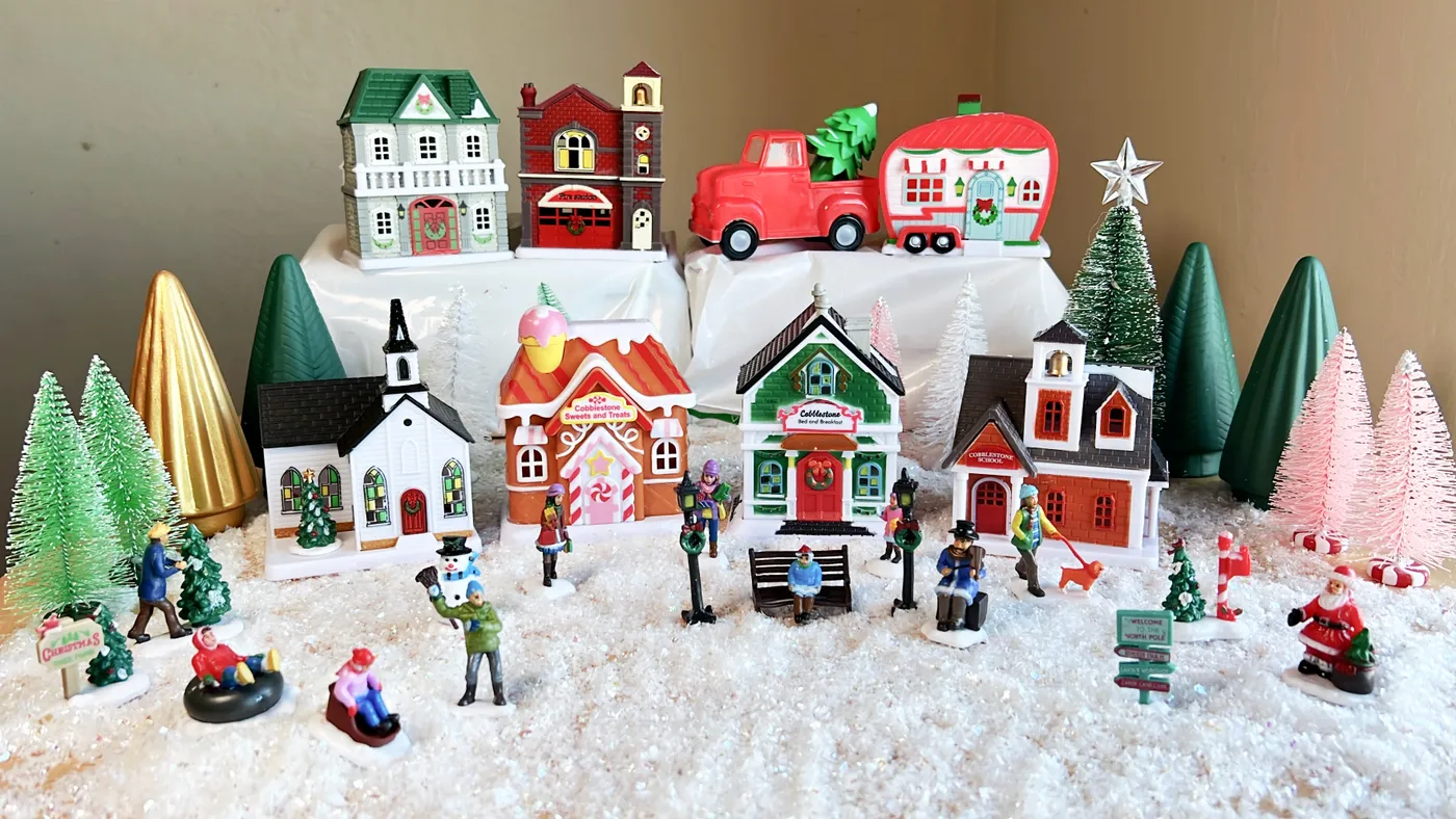 Mini Christmas Village Diy 2023 Dollar Tree Christmas Village – Cobblestone Corners