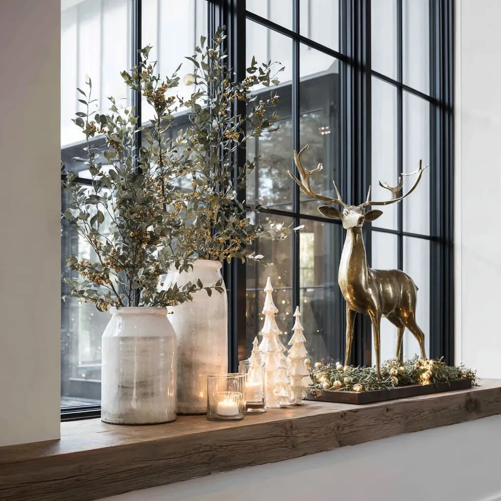 Modern Christmas Decoration Ideas for Window Sills | FH