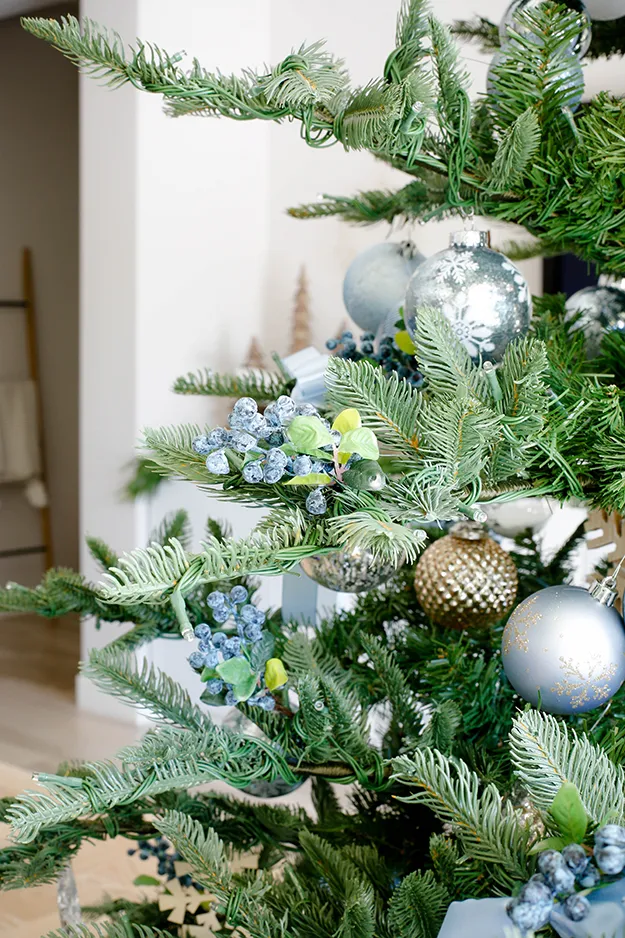 Modern Icy Blue Christmas Tree