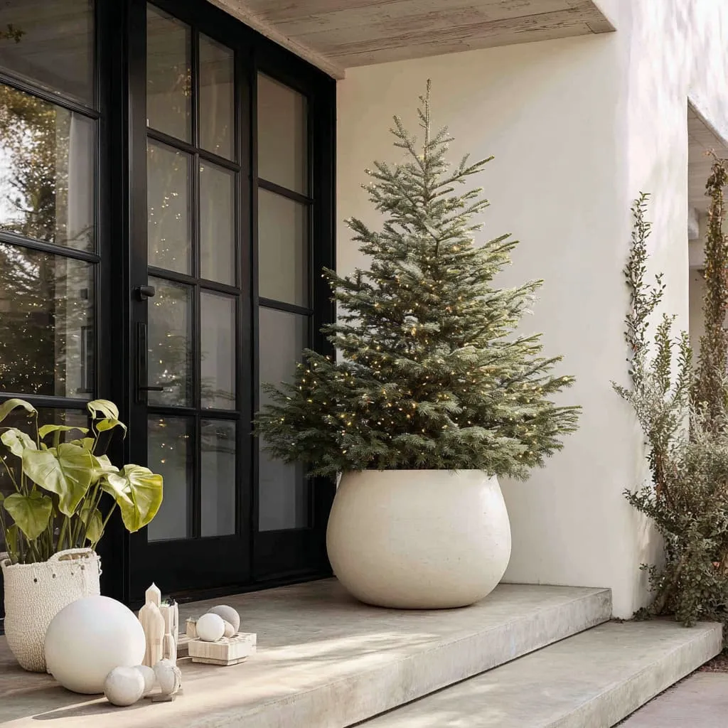Modern Outdoor Christmas Tree Ideas with Minimal Style | FH