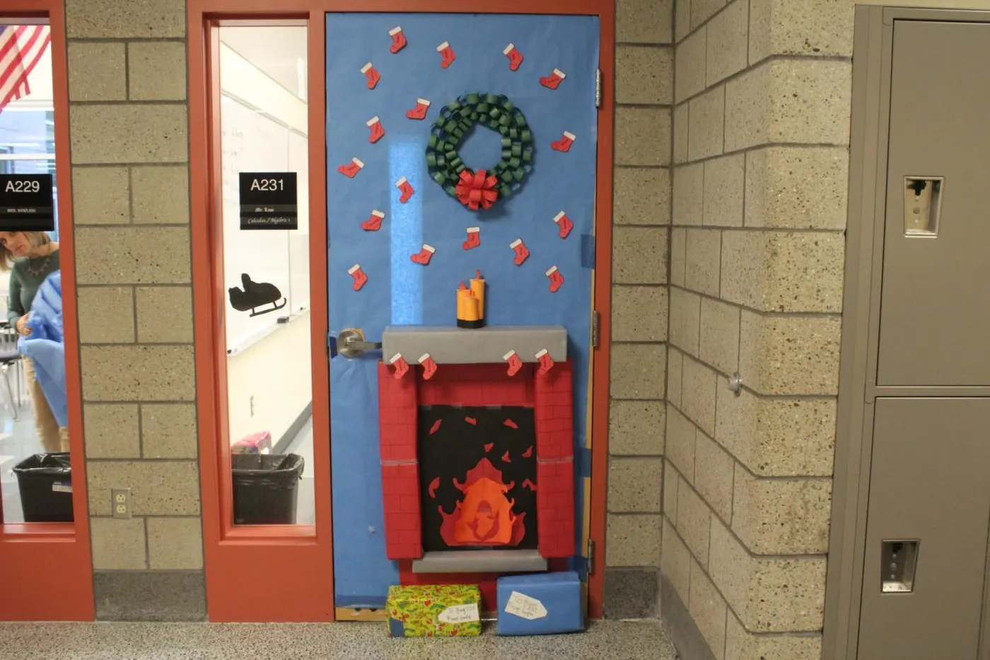 Mr. Lape's homeroom wins SGA holiday homeroom door decorating contest – Hawk Eye