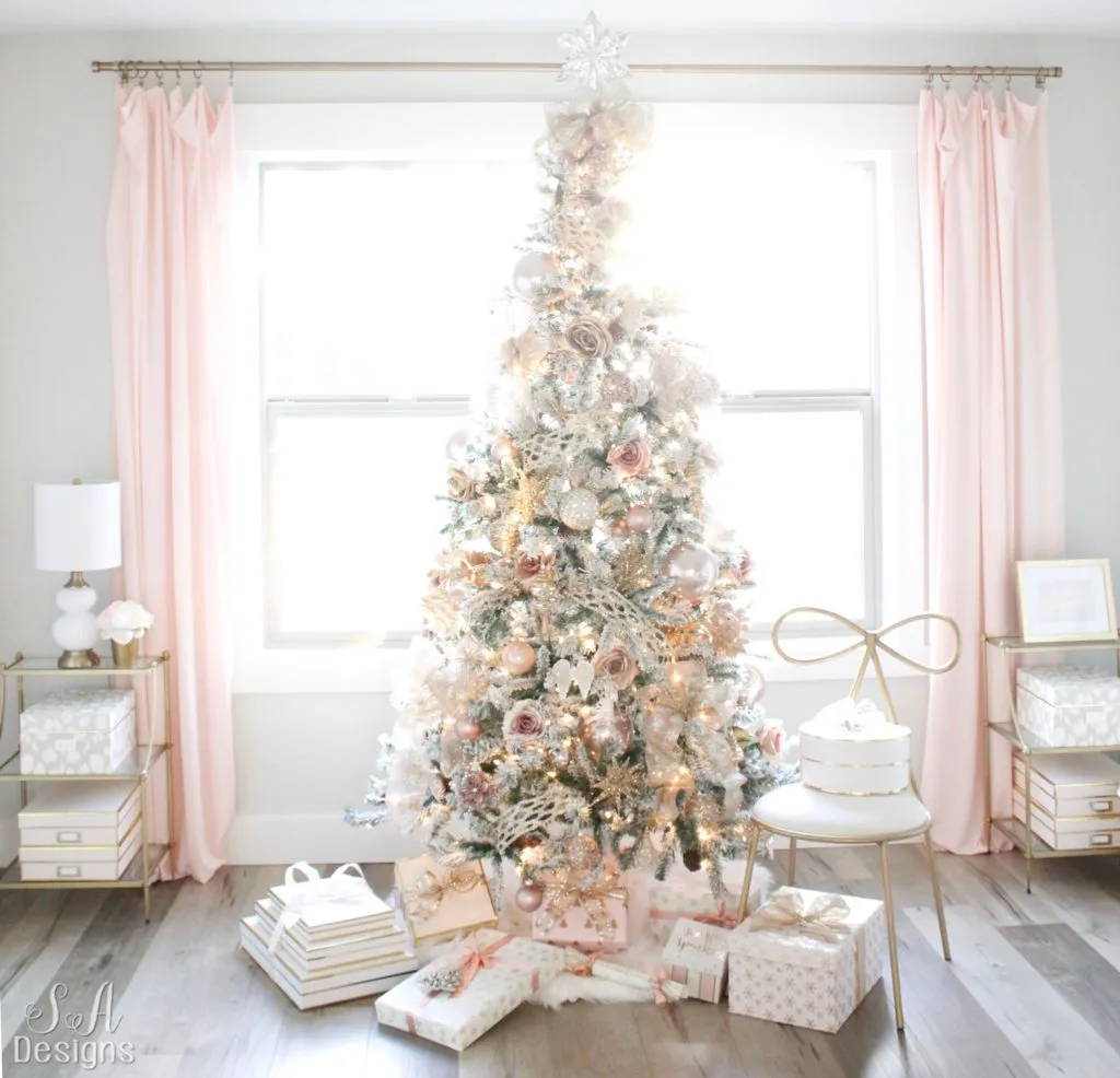 My Blush Pink Flocked Christmas Tree - 30 - Summer Adams