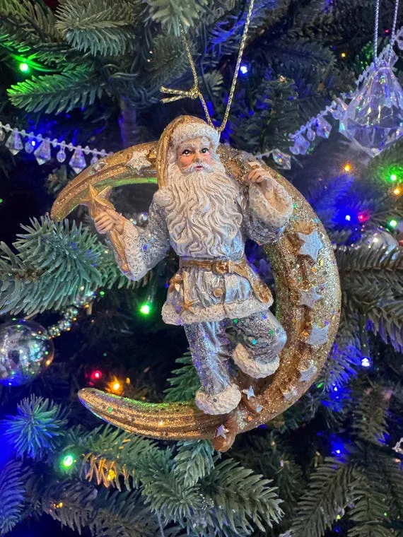 Navy Kurt Adler Metal Tree Seasonal Ornaments Kurt Adler Glass Peacock Ball Ornament 6-Piece Set,