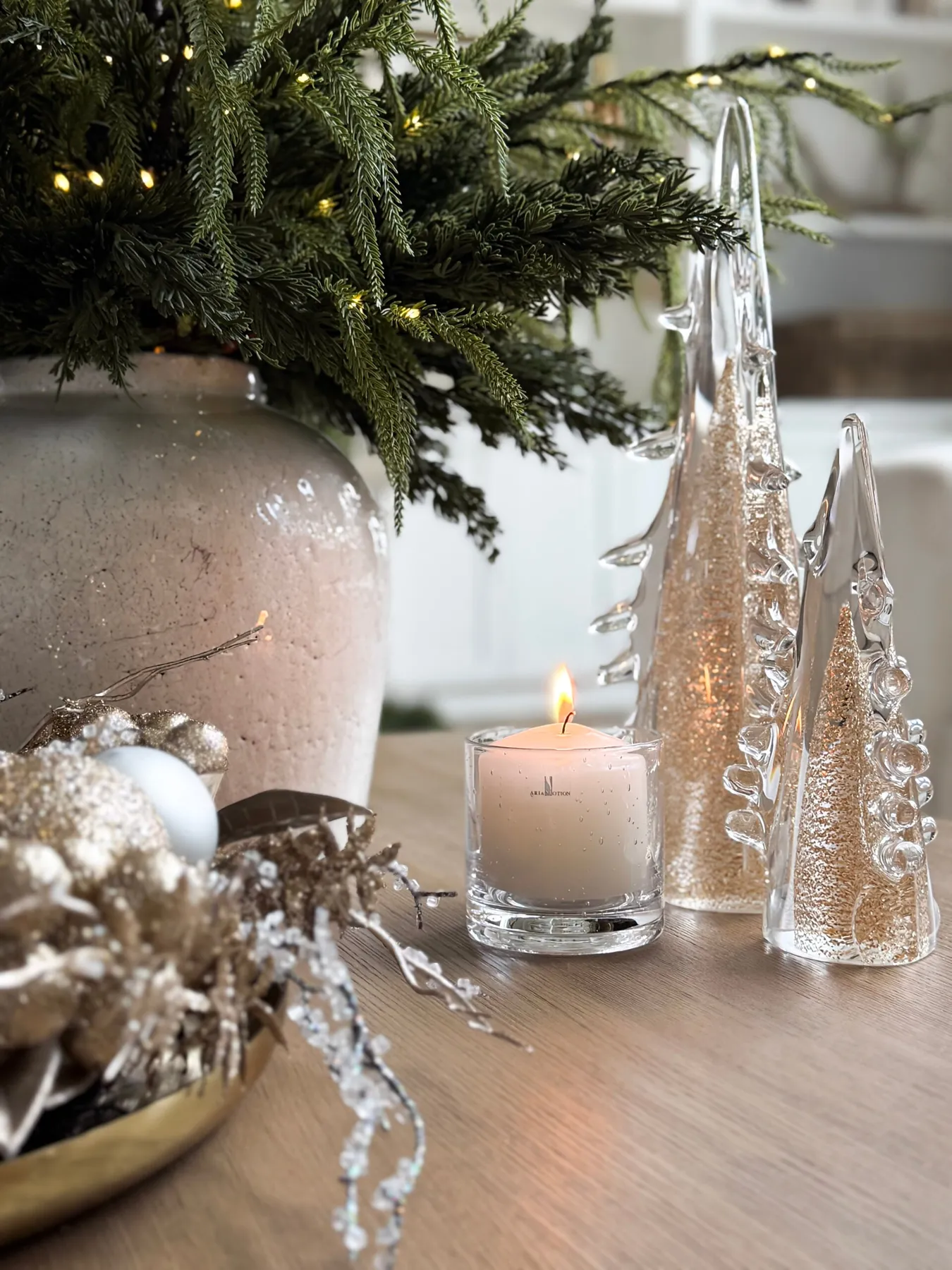 Neutral Christmas Decor with a Touch of Sparkle - Our PNW Home