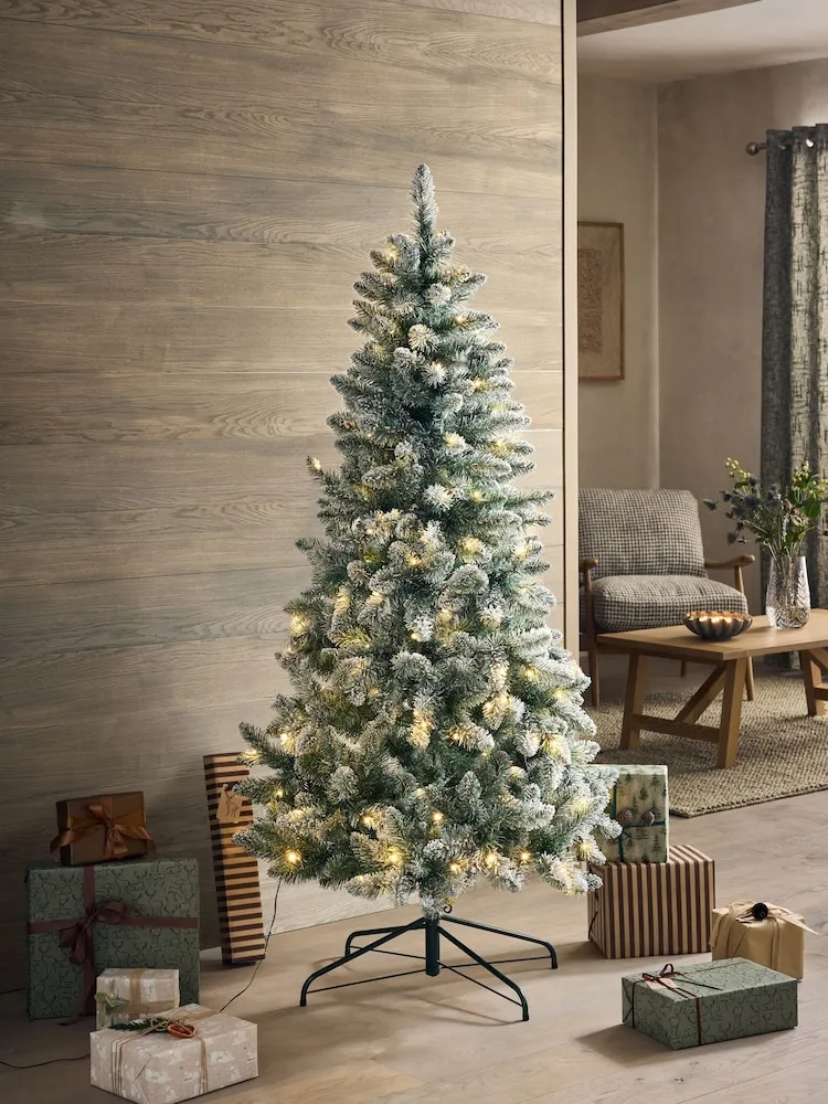 Next White Snowy 6ft Pre Lit Christmas Tree ONE