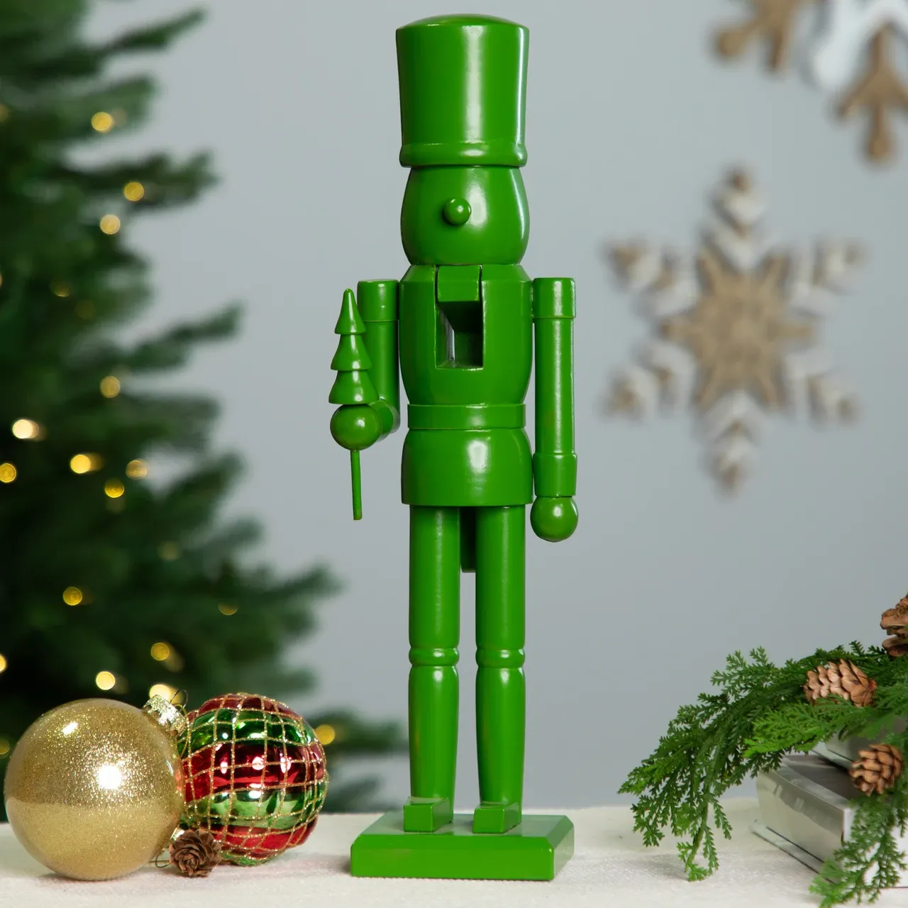 Nutcracker Soldier with Tree Christmas Figure - 15' - Green | Christmas