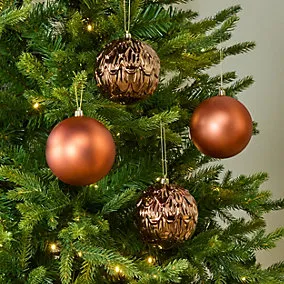 Orange Christmas Tree Decorations - DIY at B&Q