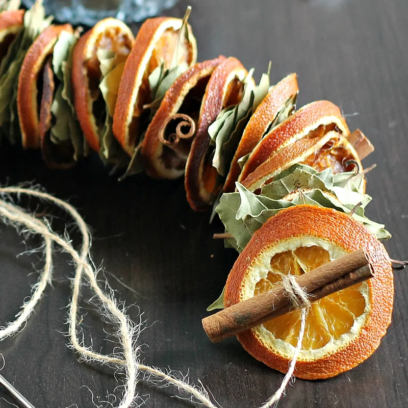 Orange Peel Garland How To Make A DIY Dried Orange Garland
