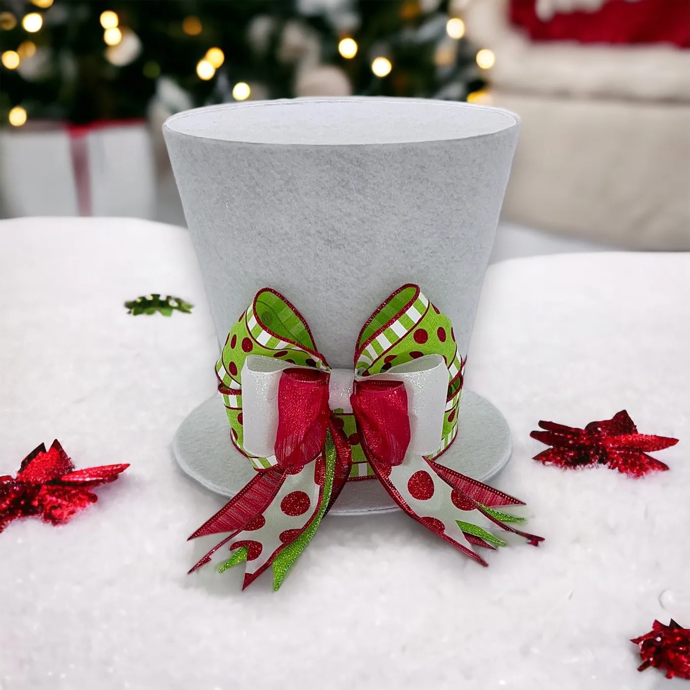 Oversized Santa Hat Tree Topper PATLOLLAV Snowman Santa Christmas Tree Topper Large Snowman Tree Topper With