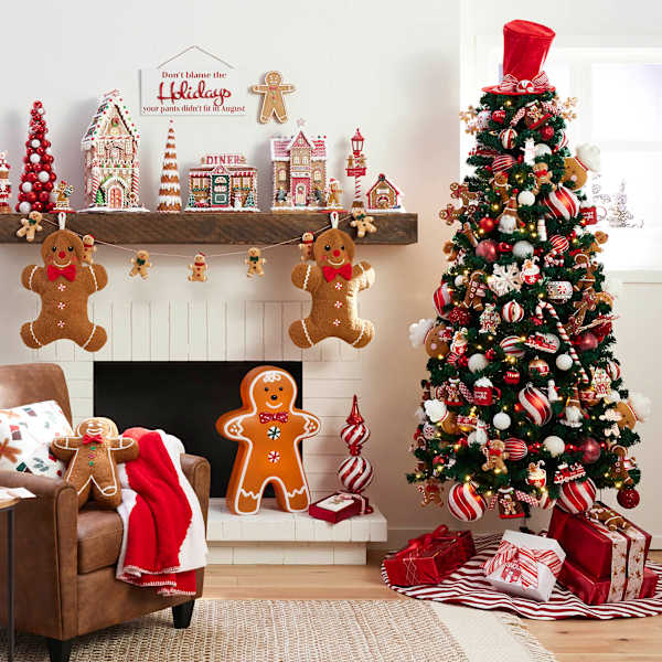Oversized Santa Hat Tree Topper Red Top Hat Tree Topper Gingerbread Lane Holiday Decor At Home