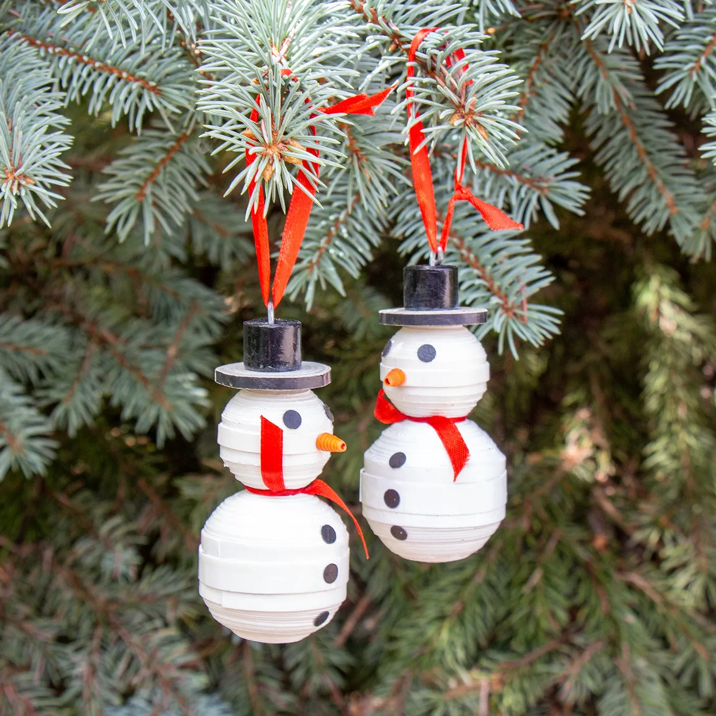 Paper Mache Snowman Ornament from Haiti, PACK OF 2 - Global Crafts Wholesale