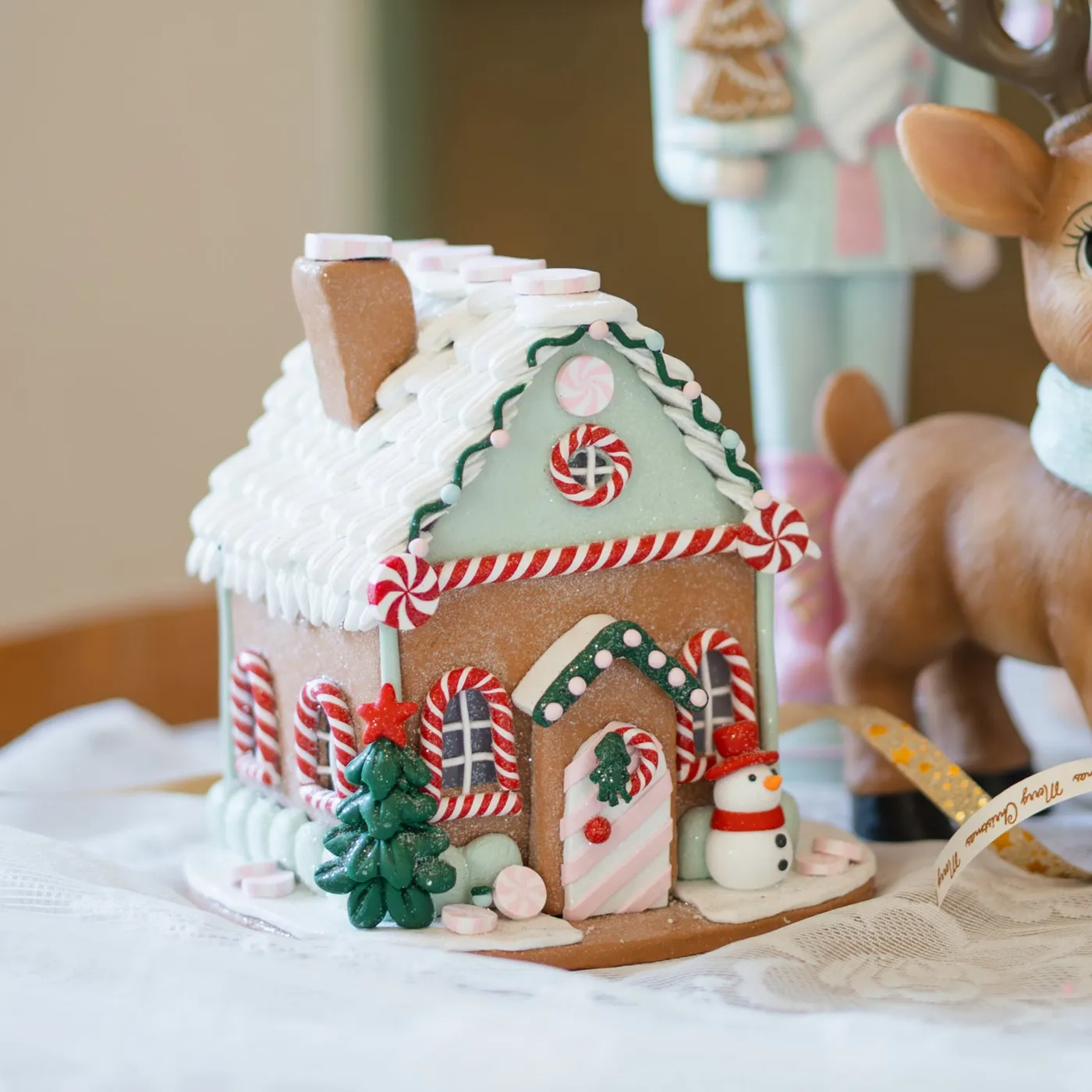 Pastel/Candy Land 🍭 Christmas decor finds from Hobby Lobby Pastel  Gingerbread houses lights up set