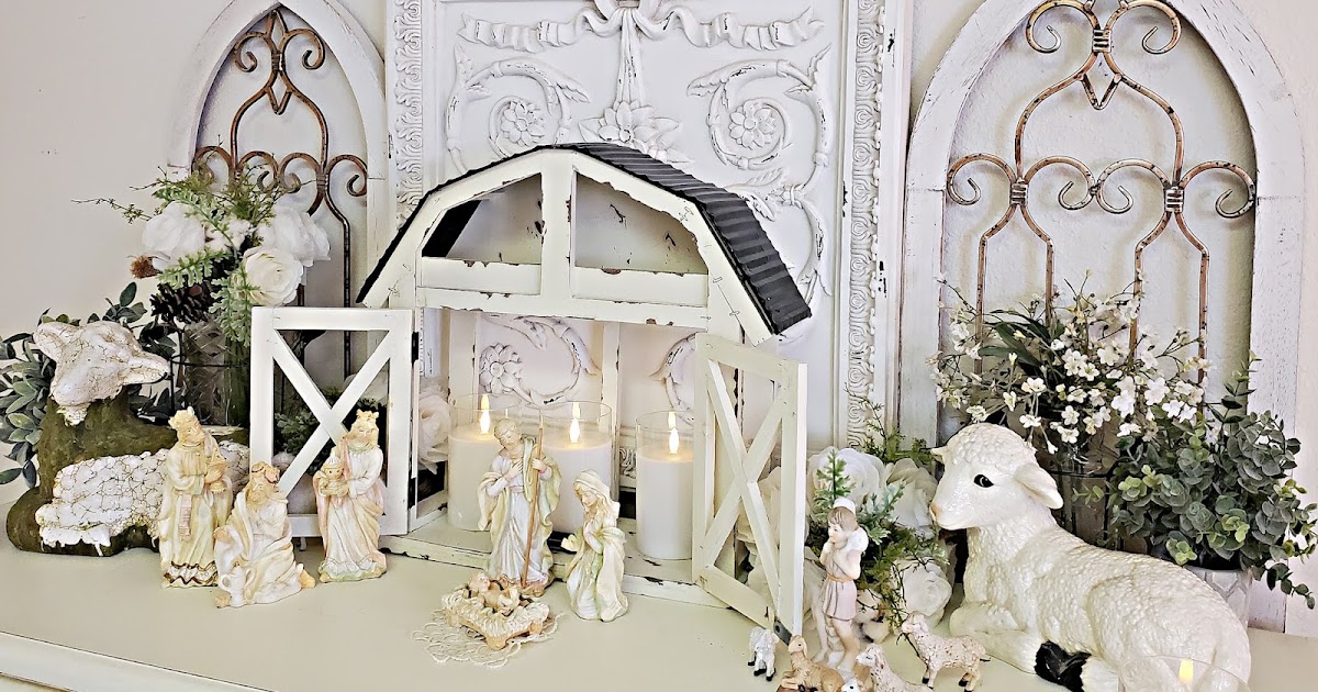 Penny's Vintage Home: Neutral Nativity Scene with a Hint of Farmhouse Style