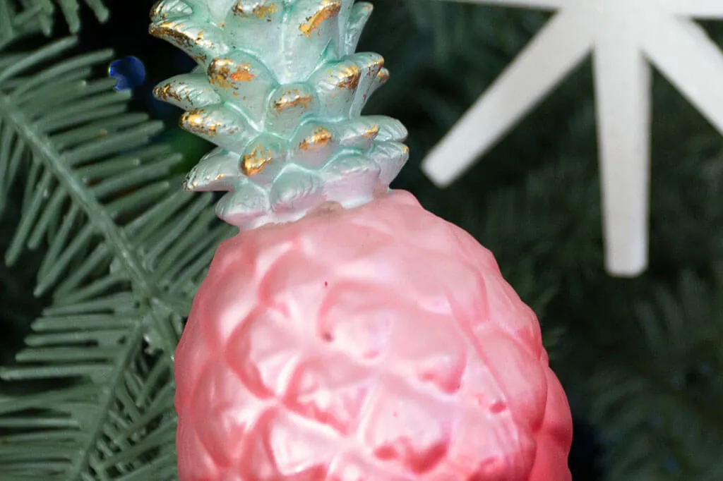Pineapple - Pink Christmas Ornament | Drive Swim Fly